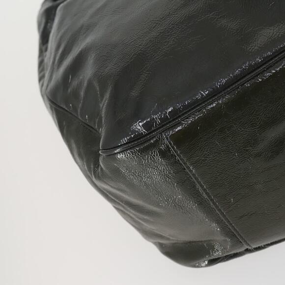 SAINT LAURENT Shoulder Bag Enamel Khaki Silver Auth bs31200 - Picture 14 of 16